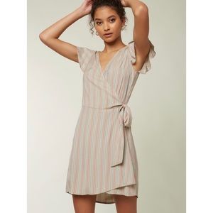 O’Neill Striped Wrap Dress